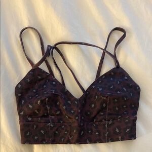 Leopard Print Strappy Sports Bra